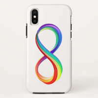 Símbolo infinito arcoiris en capas