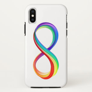 Funda Para iPhone XS Símbolo infinito arcoiris en capas