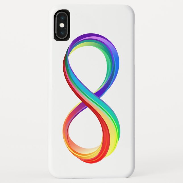 Funda De Case-Mate Para iPhone Símbolo infinito arcoiris en capas (Reverso)