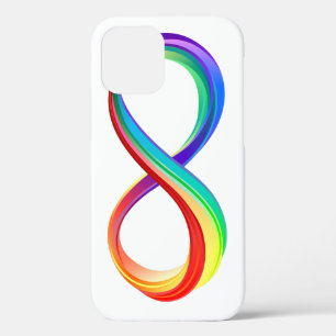 Funda Para iPhone 12 Símbolo infinito arcoiris en capas
