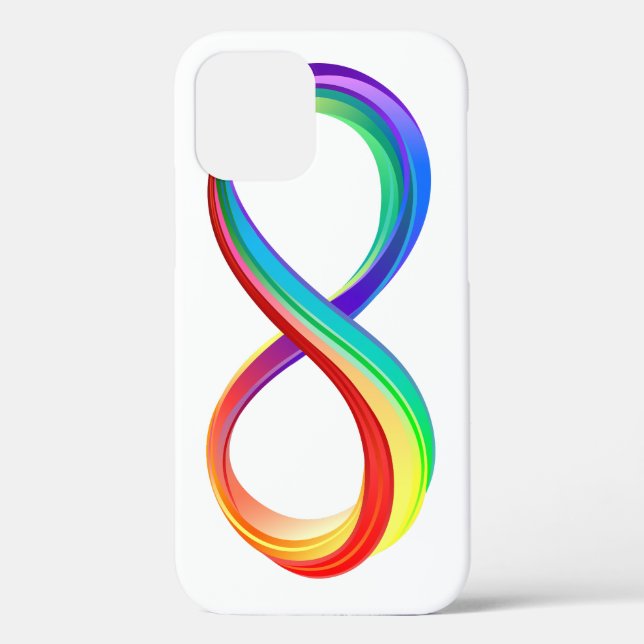 Funda De Case-Mate Para iPhone Símbolo infinito arcoiris en capas (Reverso )