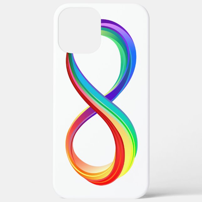 Funda De Case-Mate Para iPhone Símbolo infinito arcoiris en capas (Reverso )