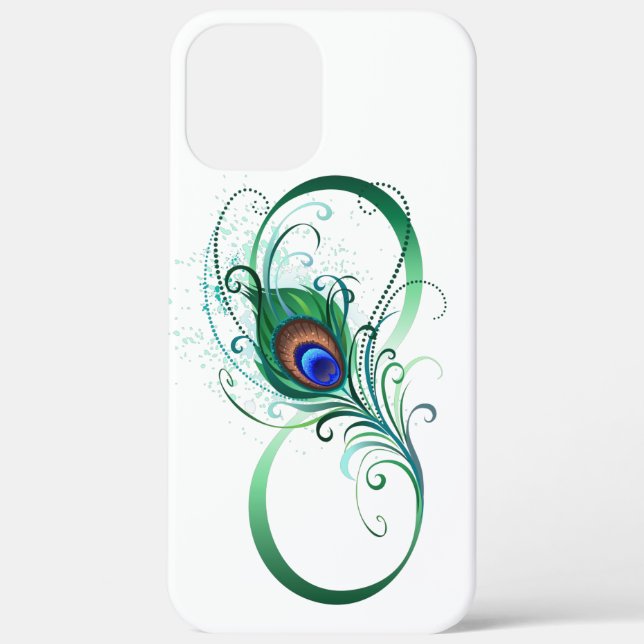 Funda De Case-Mate Para iPhone Símbolo infinito con pluma de pavo real (Reverso )