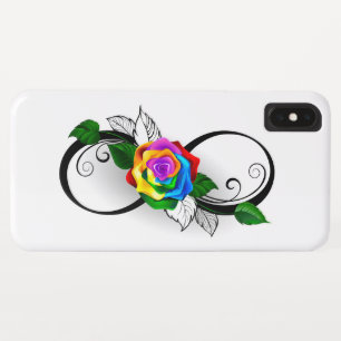 Funda Para iPhone XS Max Símbolo infinito con Rosa arcoiris