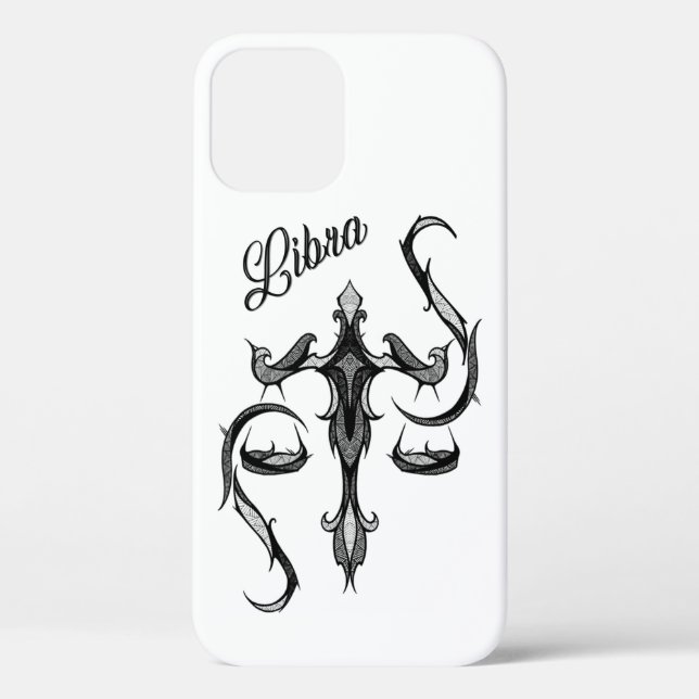 Funda De Case-Mate Para iPhone Símbolo libra zodiac (Reverso )