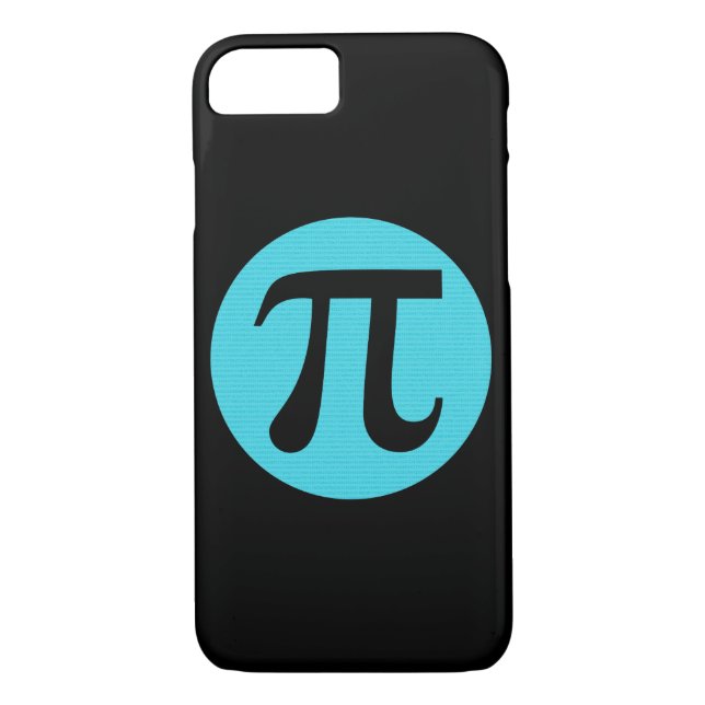 Funda De Case-Mate Para iPhone Símbolo Math geek Pi, azul sobre negro (Reverso)