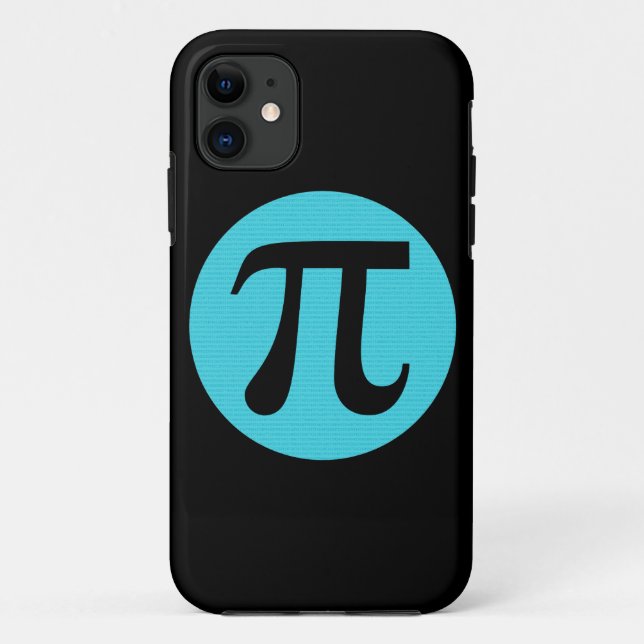 Funda De Case-Mate Para iPhone Símbolo Math geek Pi, azul sobre negro (Reverso)
