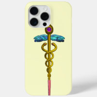 SÍMBOLO MÉDICO CADUCEUS DE ORO Marfil