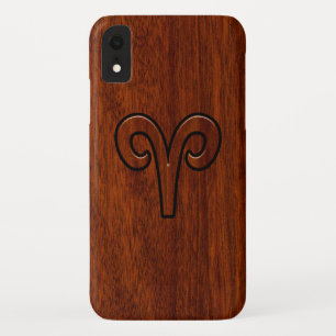 Funda Para iPhone XR Símbolo moderno del zodiaco Aries en impresión sim