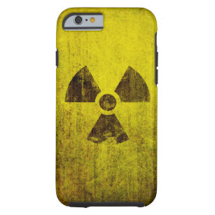 Funda Resistente Para iPhone 6 Símbolo radiactivo aherrumbrado
