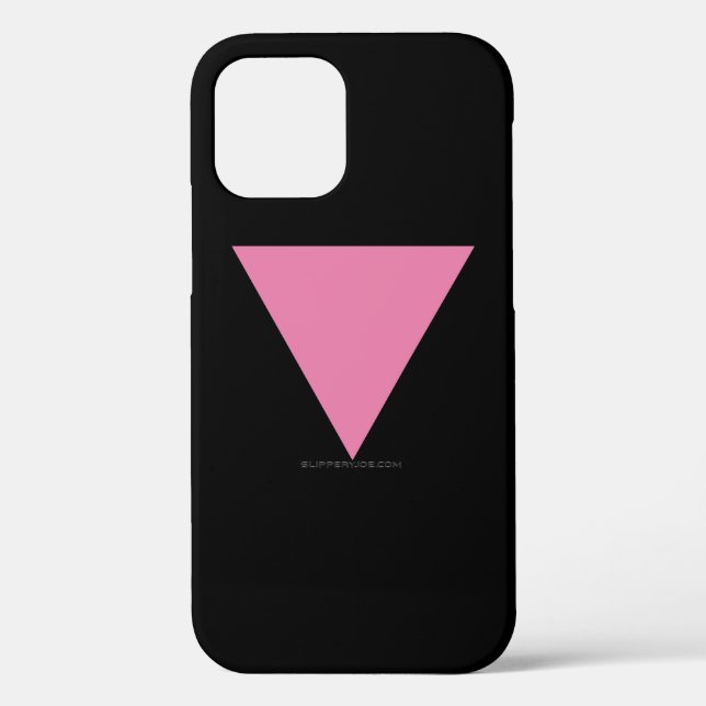 Funda De Case-Mate Para iPhone Símbolo rosa brillante de la bandera del triángulo (Reverso )