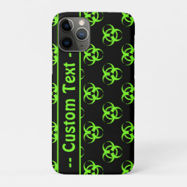 Funda Para iPhone 11 Pro Símbolo verde de Bioriesgo Patrón de teléfono estu
