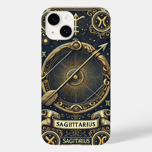 Funda De Case-Mate Para iPhone Símbolo zodiacal de Sagitario (Reverso )