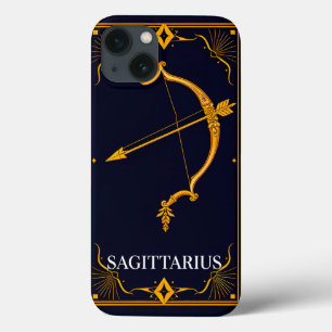 Funda Para iPhone 13 Símbolo zodiacal de Sagitario en oro
