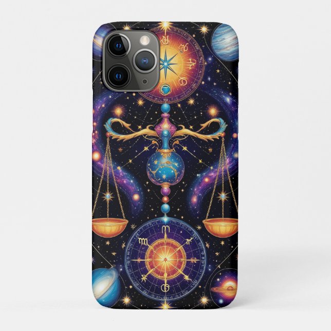 Funda De Case-Mate Para iPhone Símbolos Astrológicos de Libra (Reverso)