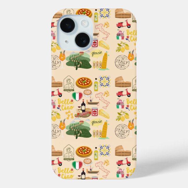 Funda De Case-Mate Para iPhone Símbolos de Italia (Reverso )