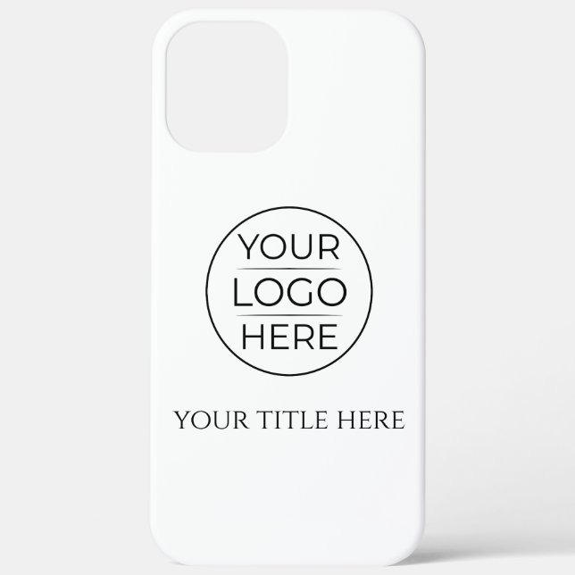 Funda De Case-Mate Para iPhone Simple Agrega tu Logo Empresa (Reverso )