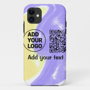 Funda Para iPhone 11 Simple código qr minimalista agregar logotipo esca