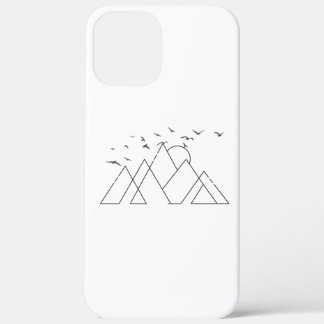 title_seo2 Simple Geometric Mountains With Birds Nature Ar