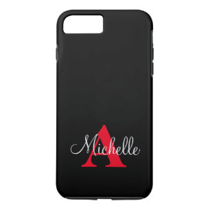title_seo2 Simple gris negro rojo tu monograma personalizado