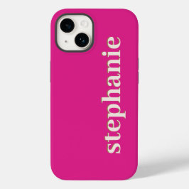 Funda Para iPhone 14 De Case-Mate Simple Magenta personalizada Hot Pink