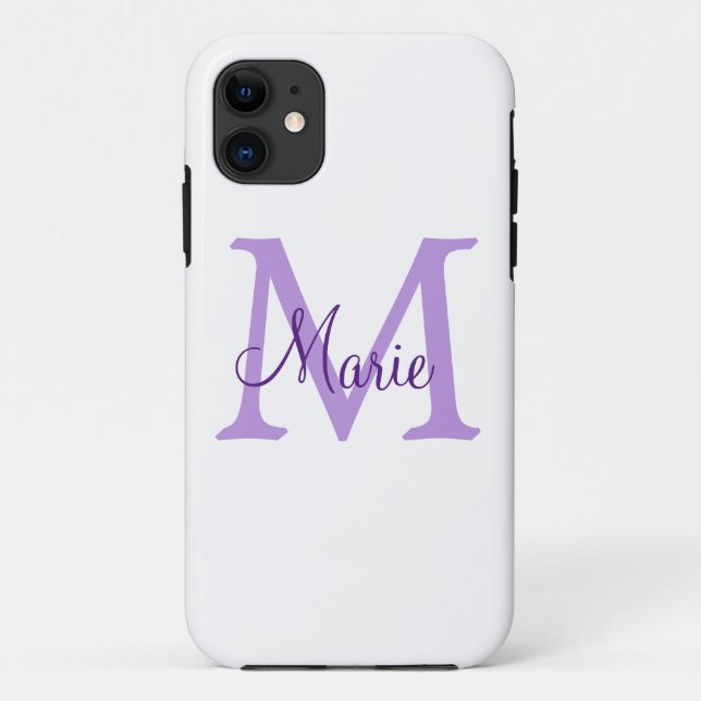 Funda De Case-Mate Para iPhone simple minimal add name monogram pink red   throw  (Reverso)