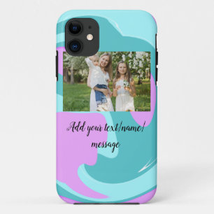 Funda Para iPhone 11 simple minimal añade tu foto arte acuarela throw