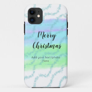 Funda Para iPhone 11 simple minimal añade tu texto foto feliz navidad