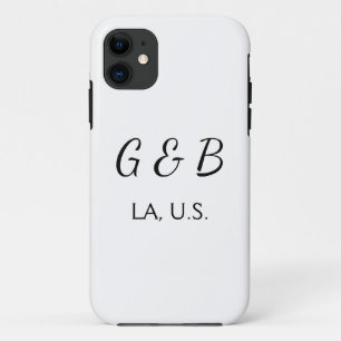 Funda Para iPhone 11 SIMPLE MÍNIMO añade el nombre de tu pareja el nomb