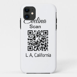 Funda Para iPhone 11 Simple mínimo añade tu nombre lugar ciudad código