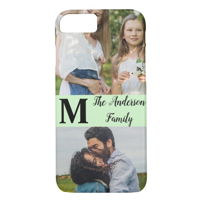 Funda De Case-Mate Para iPhone simple mínimo añadir el nombre foto acuarela      (Reverso)