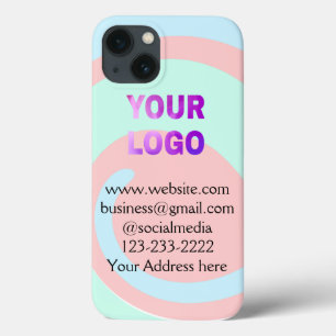 Funda Para iPhone 13 simple mínimo añadir su logotipo/diseño aquí texto