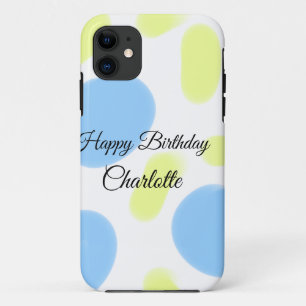 Funda Para iPhone 11 SIMPLE MÍNIMO.CUTIE AGREGAR NOMBRE BEBÉ feliz cump