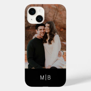 Funda Para iPhone 14 De Case-Mate Simple Moderno Monograma Foto Nombre Personalizado