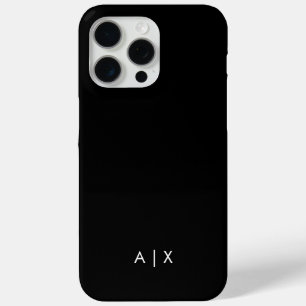 Funda Para iPhone 15 Pro Max Simple monograma de nombre de pareja