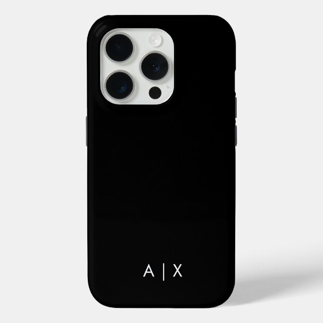Funda De Case-Mate Para iPhone Simple monograma de nombre de pareja (Reverso )