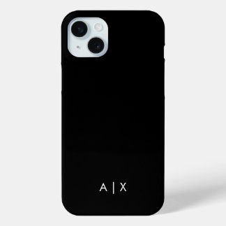 Funda Para iPhone 15 Mini Simple monograma de nombre de pareja