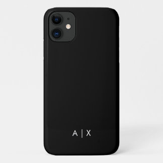 Funda Para iPhone 11 Simple monograma de nombre de pareja
