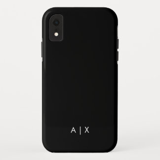 Funda Para iPhone XR Simple monograma de nombre de pareja