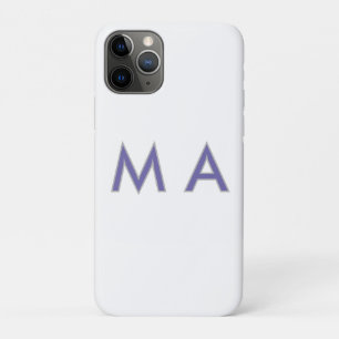 Funda Para iPhone 11 Pro Simple monograma morado gris añade tu nombre moder