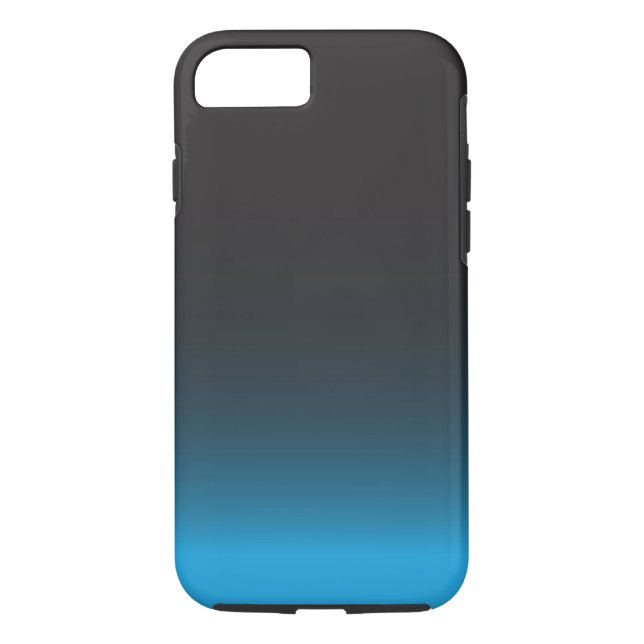 Funda De Case-Mate Para iPhone Simple negro y azul iPhone 7 Funda, difícil (Reverso)