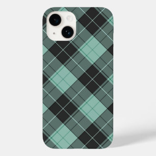 Funda Para iPhone 14 De Case-Mate Simple patrón de tartán en turquesa Case-Mate iPho