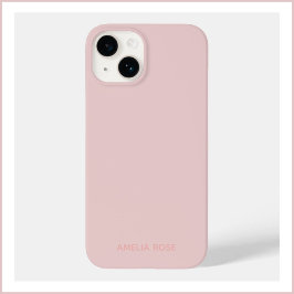 Funda Para iPhone 14 De Case-Mate Simple Personalizado Cuarzo Rosa en iPhone 14 Rosa