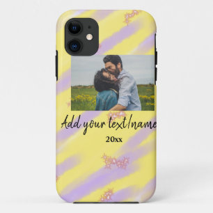Funda Para iPhone 11 simple texto minimalista personalizado de monogram