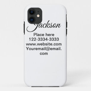 Funda Para iPhone 11 Simple texto mínimo añadir su nombre lugar ciudad