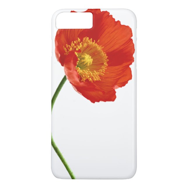 Funda De Case-Mate Para iPhone Simplicidad roja de la amapola (Reverso)