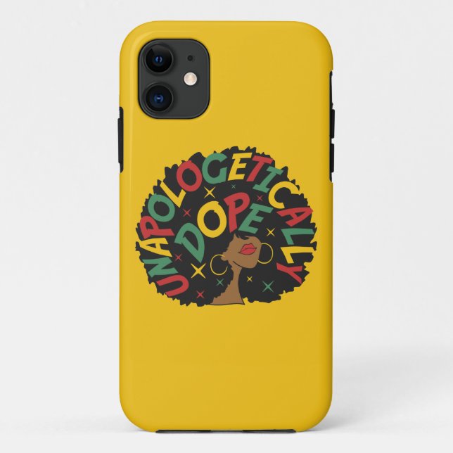Funda De Case-Mate Para iPhone Sin arrepentimiento, negro Chica africano (Reverso)