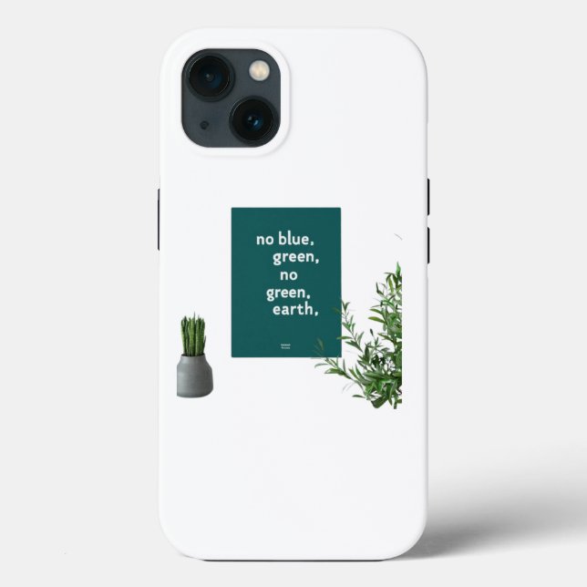 Funda De Case-Mate Para iPhone Sin azul, sin verde, sin tierra - Mensaje ecológic (Reverso )