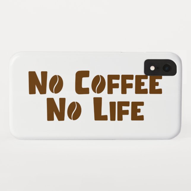 Funda De Case-Mate Para iPhone Sin café sin vida (Reverso (horizontal))