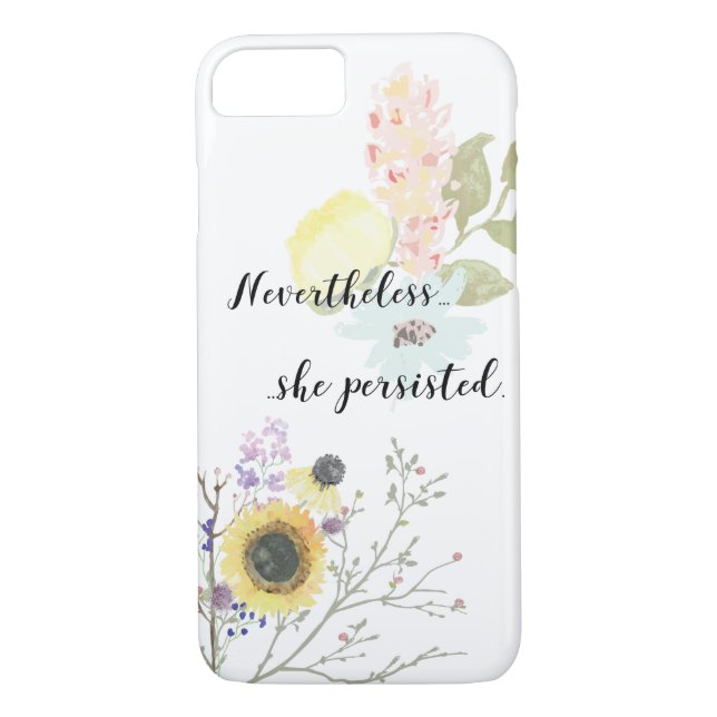 Funda De Case-Mate Para iPhone Sin embargo, persistió en la Cita caligráfica (Reverso)